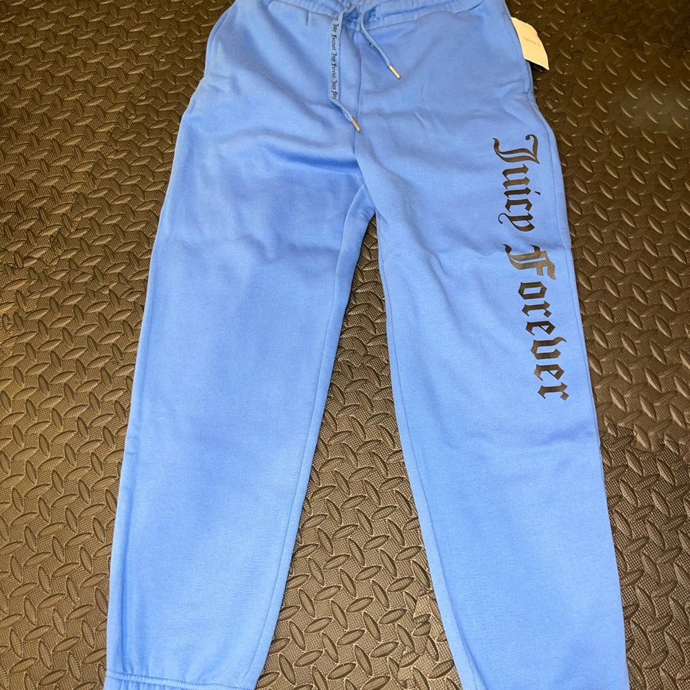 Juicy Couture x Forever 21 Blue Women’s Sweatpants with Black Print - SIZE L